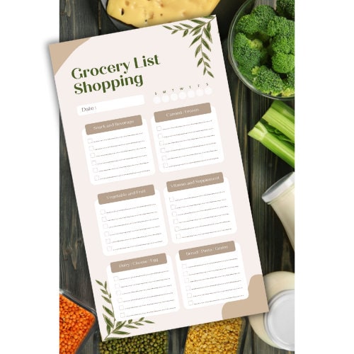 Grocery Shopping List Pdf, Printable Grocery Checklist PDF, Shopping ...