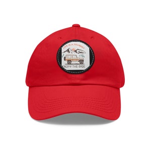 Lake Design Hoed met Leren Patch | Outdoor Adventure-pet | Vintage-stijl | Verstelbare riem | Uniseks | Perfect cadeau voor natuurliefhebbers