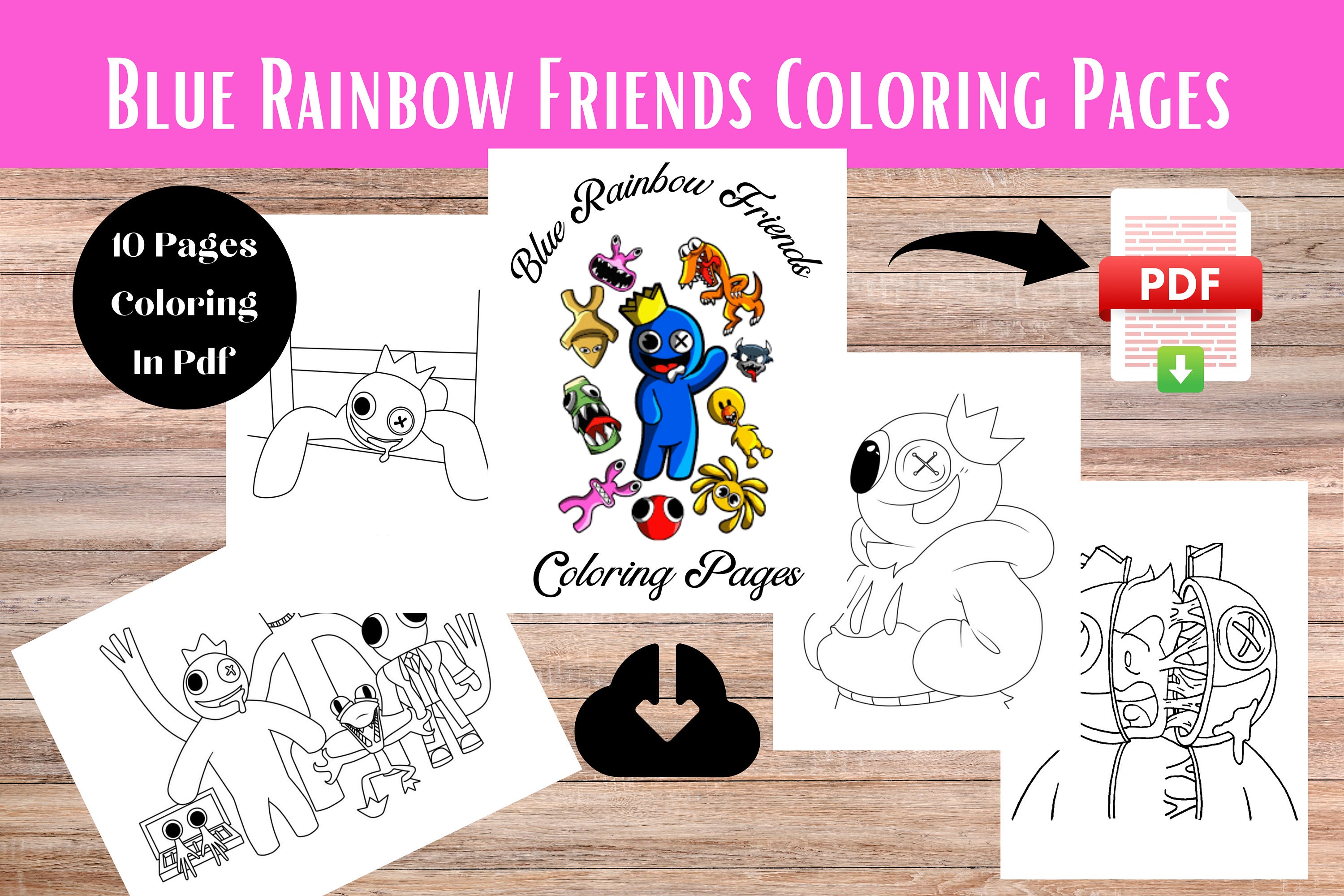 Rainbow Friends Coloring Pages