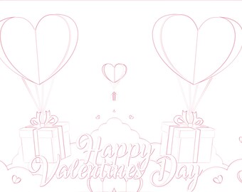 Graphique de coloriage de la Saint-Valentin