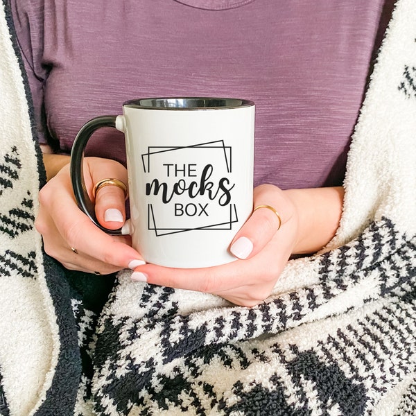 11oz mug mockup, white mug with black handle, model mockup, simple classic mockup, coffee mug mockup photo, blank coffee mug