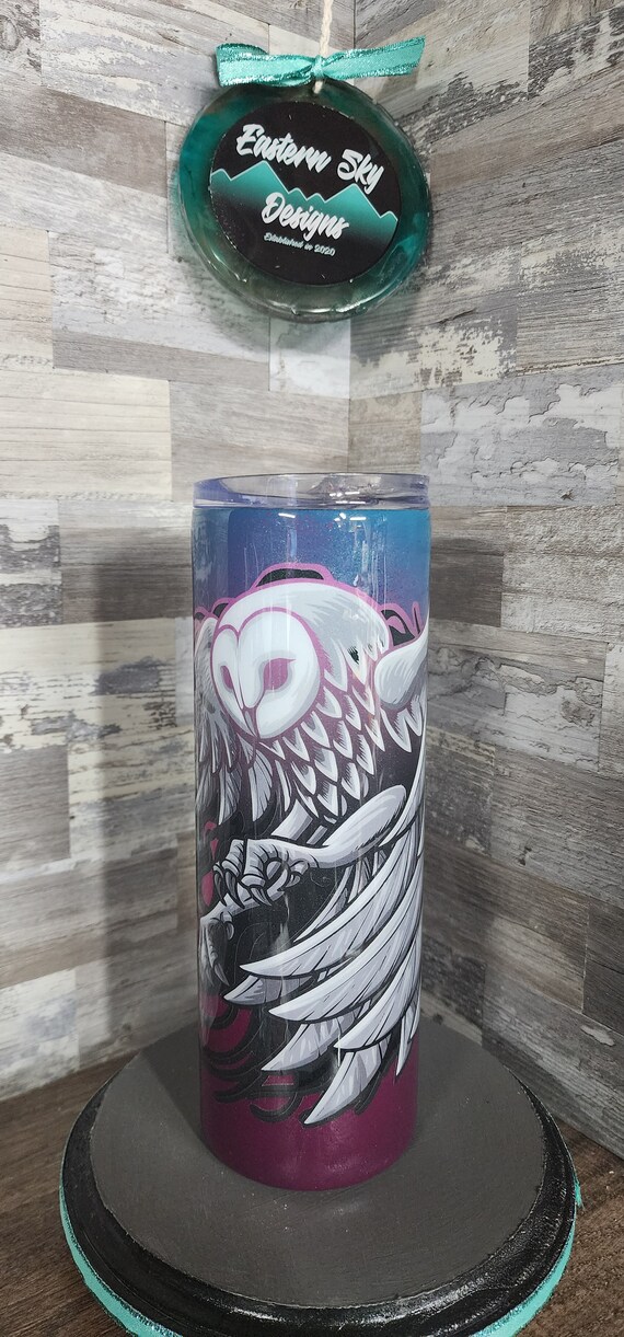 Custom stainless steel owl tumbler