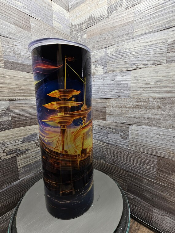 Mystical Ship 20oz tumbler custom made coffee cup stainless tumbler