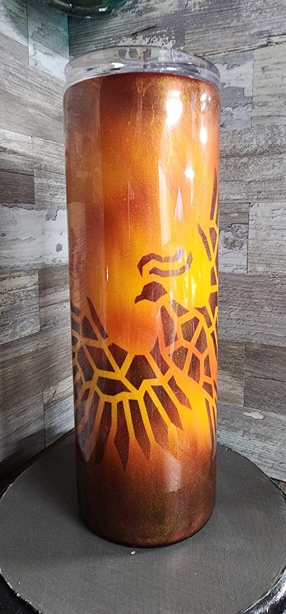 Stainless phoenix rising 20oz tumbler custom made coffee cup stainless tumbler hand made art custom idea limited edition hand painted