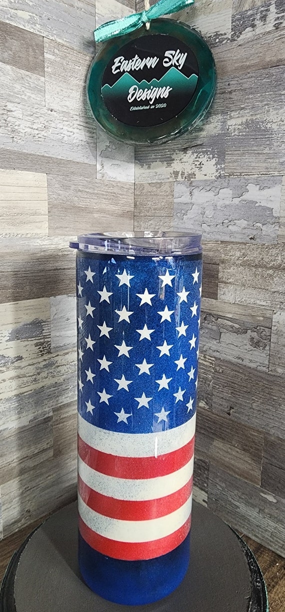 America flag skinny tumbler