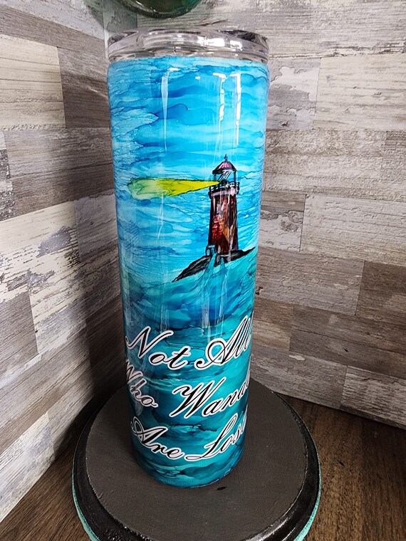 Custom stainless hand painted scene 30oz tumbler custom made coffee cup stainless tumbler hand made art custom idea limited edition