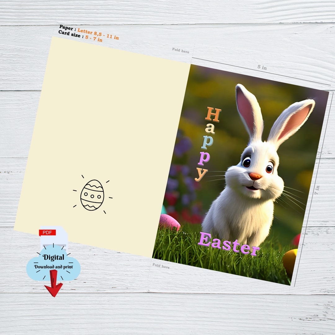 Easter Greetings: Printable Card Set With Cute Bunny Designs - Share ...
