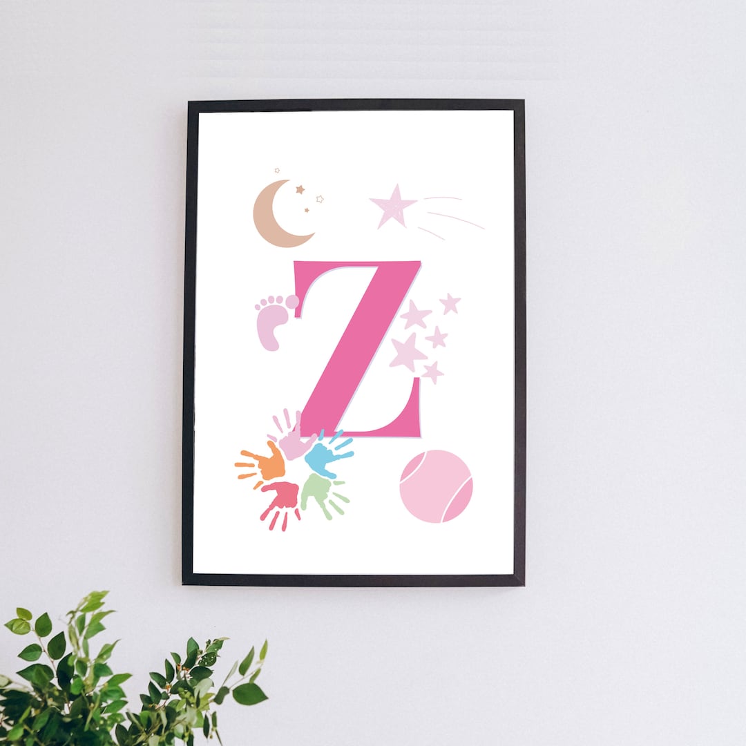 Printable Letter, Letter Sign, Letter Z, Wall Art, Letters Poster, Girls Bedroom Decor Nursery