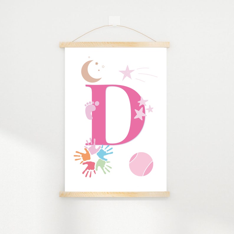 Printable Letter, Letter Sign, Letter D, Letters Poster, Girls Bedroom ...
