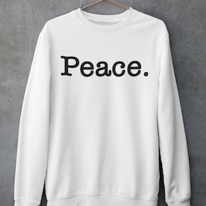 Sudadera de la paz con vinilo Puff
