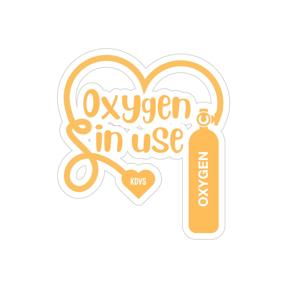 KDVS Oxygen in Use Sticker Transparent Outdoor Stickers Etsy