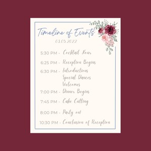 Custom Event Timeline Signs