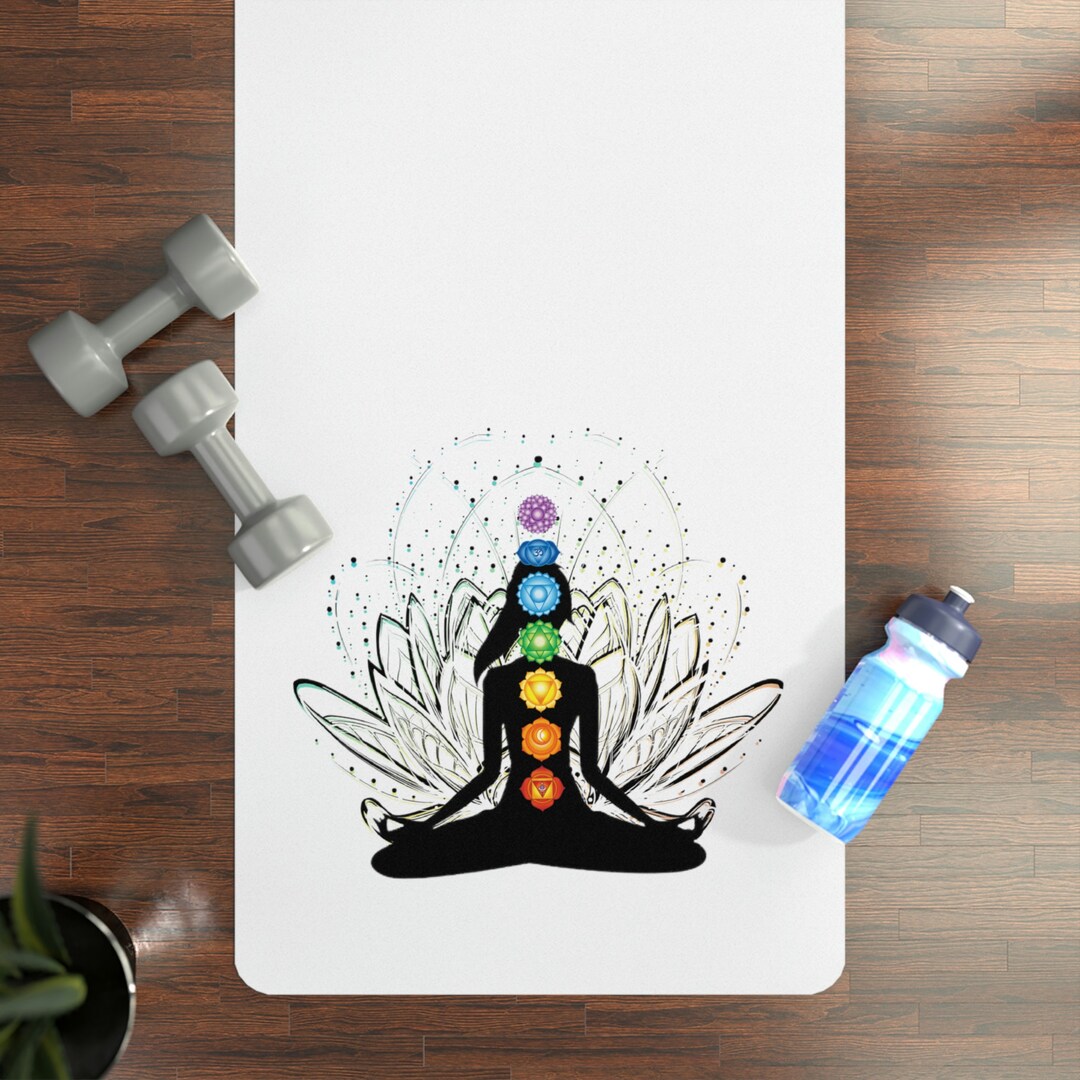 Chakra Yoga Mat, Rainbow Chakra Yoga Mat, Mandala Yoga Mat, Lotus Yoga