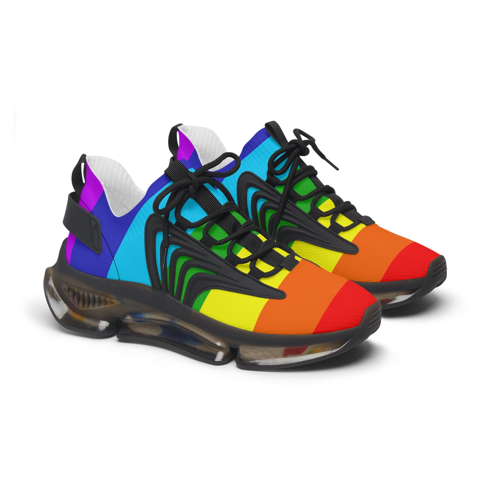 Rainbow Womens Mesh Sneakers LGBT Pride Sneakers LGBT Shoes Etsy