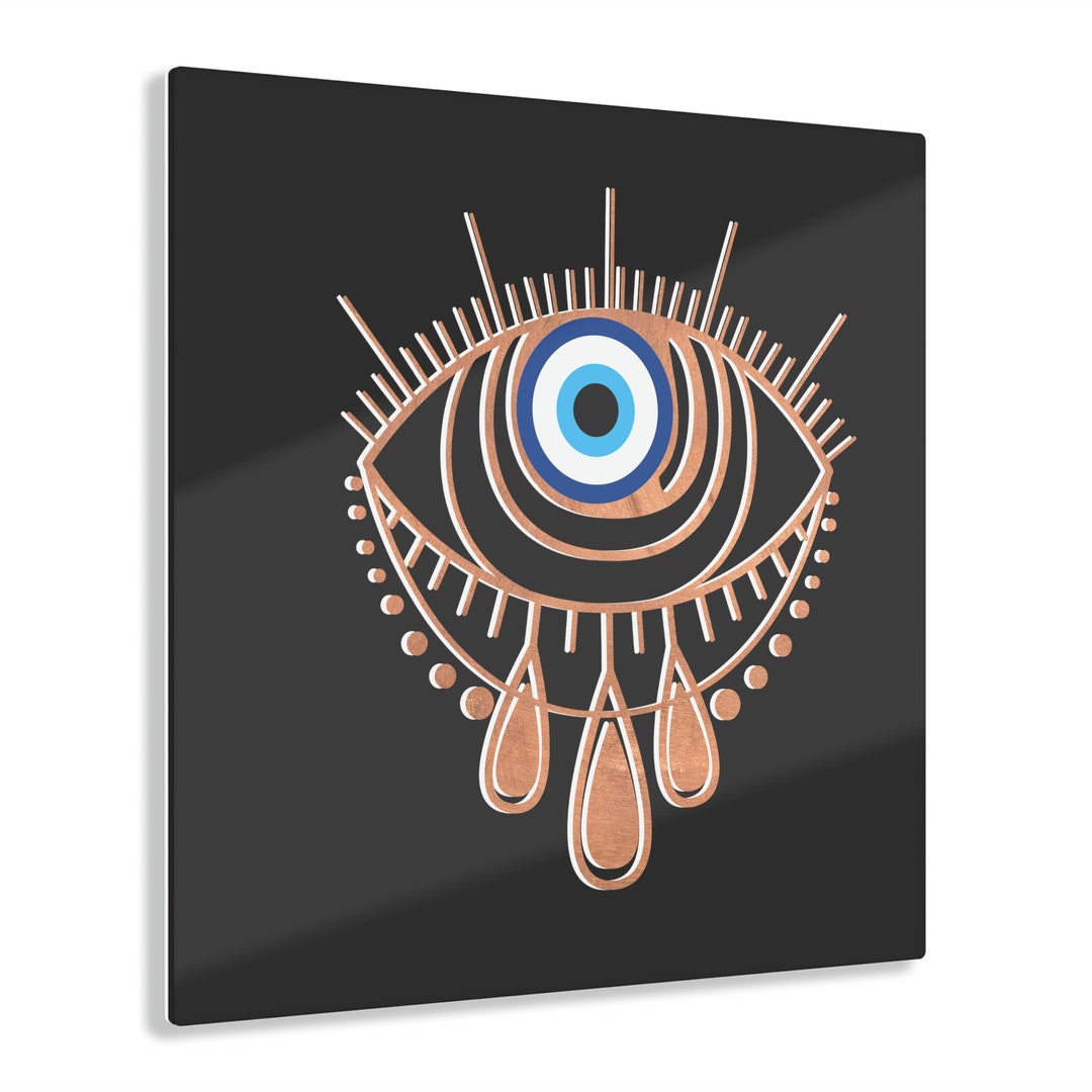 Eye Eye Wall Art, Evil Eye Artwork, Trendy Evil Eye Acrylic Art, Evil