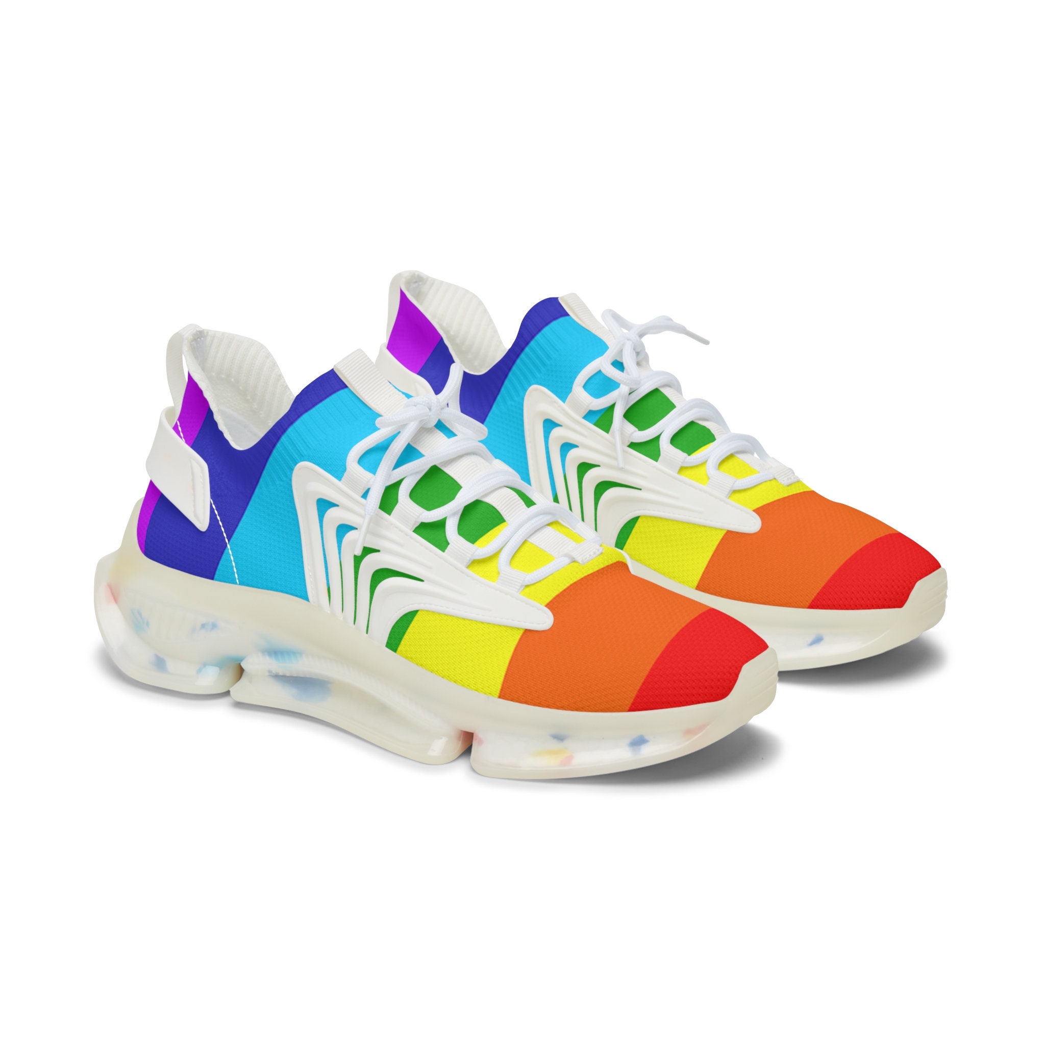Rainbow Womens Mesh Sneakers LGBT Pride Sneakers LGBT Shoes Etsy
