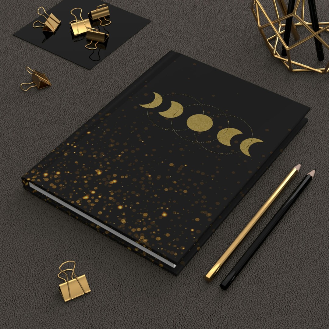 Moon Phases Journal Moon Journal Celestial Journal Galaxy Etsy