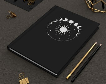 Moon Phase Journal, Celestial Journal, Moon Phase Book, Celestial Notebook, Moon Sketchbook, Spiritual Journal