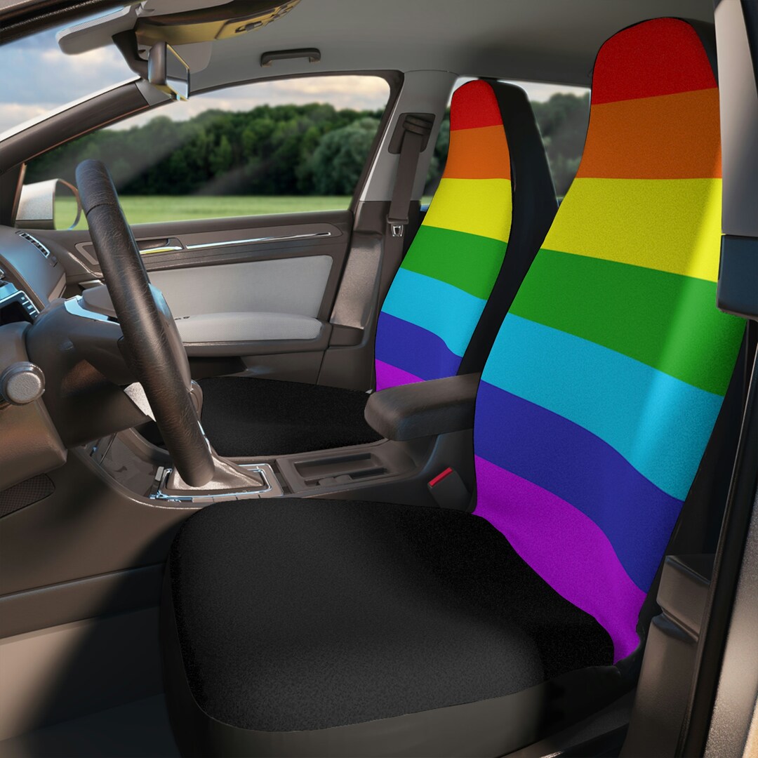 Rainbow Car Seat Covers, Rainbow Car Seat Covers, Happy Car Accessories