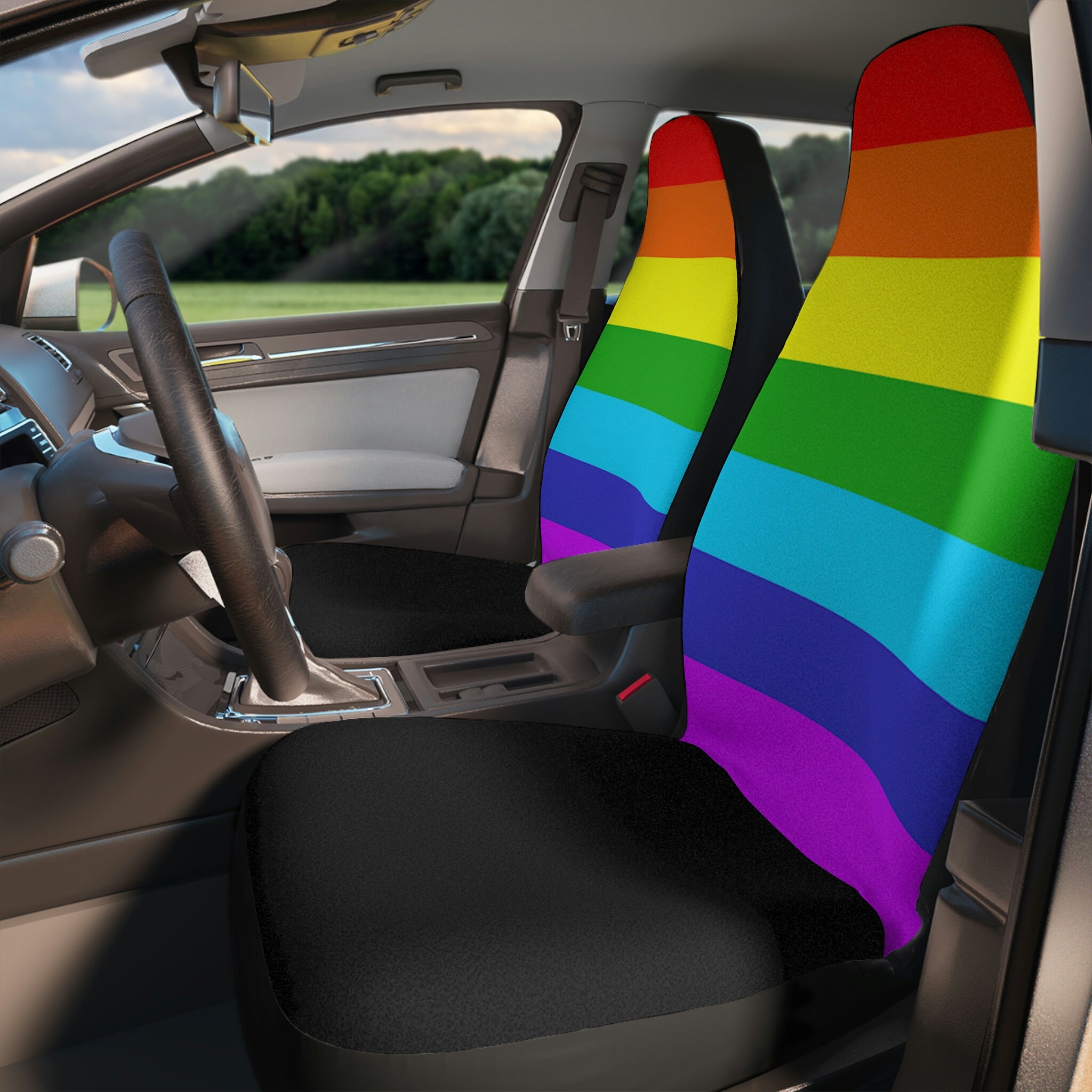 HOMOSTARRY Car Seat Covers, Nappa Leather Car Seat Covers, Waterproof Automotive Seat Covers With Airbag Compatible, Universal Car Seat Protector Fit For Most SUV Sedans Trucks (Beige, Front