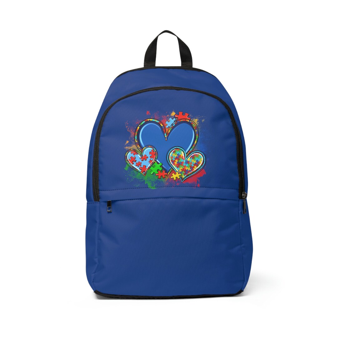 Autism Backpack Autism Awareness Bag Autism Month Inclusion Etsy