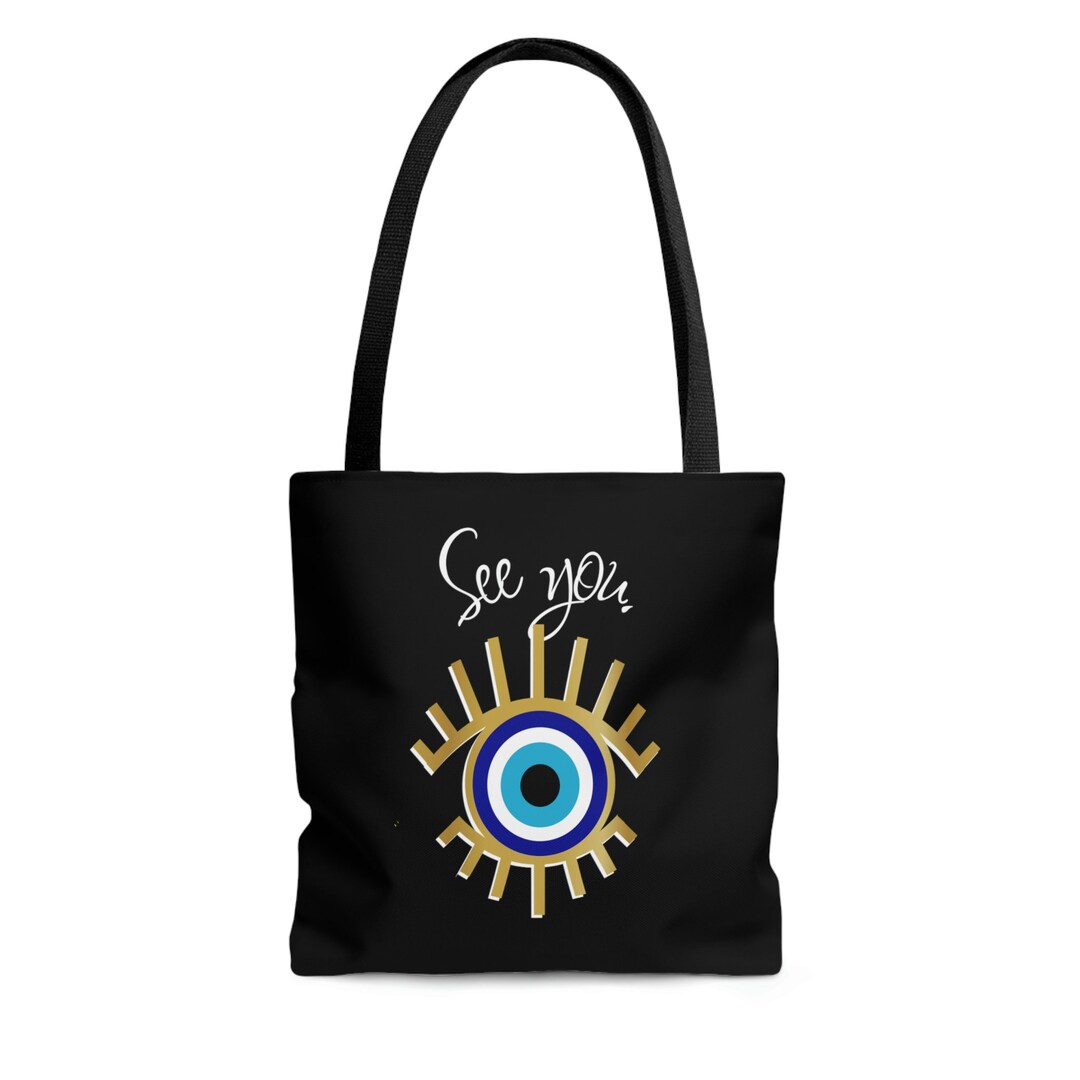 Evil Eye Tote Bag Evil Eye Canvas Bag Nazar Bag Evil Eye Etsy