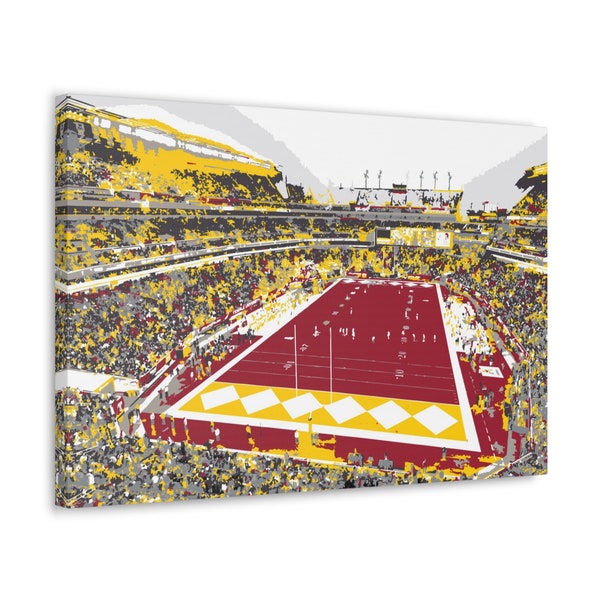 Temple University Lincoln Financial Field Football Stadium Canvas Abstract Art, Ready to Hang | Fan Gift | Dorm Décor | Home & Sports Décor