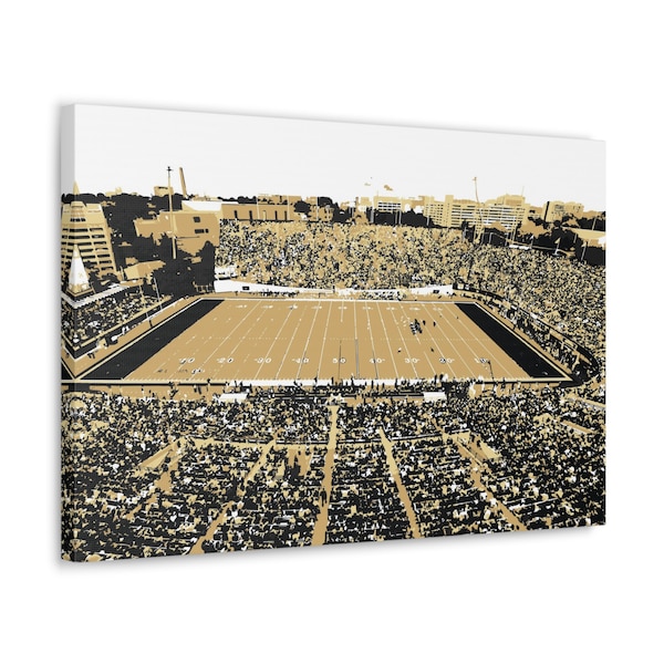 Vanderbilt University Vanderbilt Football Stadium Canvas Abstract Art, Ready to Hang | Fan Gift | Dorm Décor | Home & Sports Décor