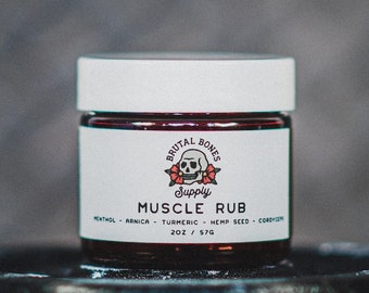 Muscle Rub Balm - Arnica, Turmeric, & Clove. Herbal x Essential x Vegan