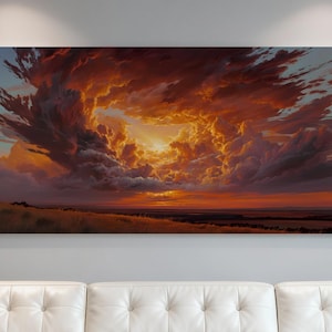 Feuriger Sonnenuntergang Wolkenbild | Dramatischer Himmel (Digital Download)