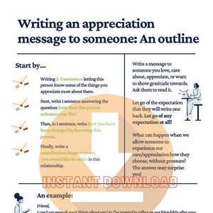 Cómo escribir una carta de agradecimiento: un esquema - DESCARGA INMEDIATA