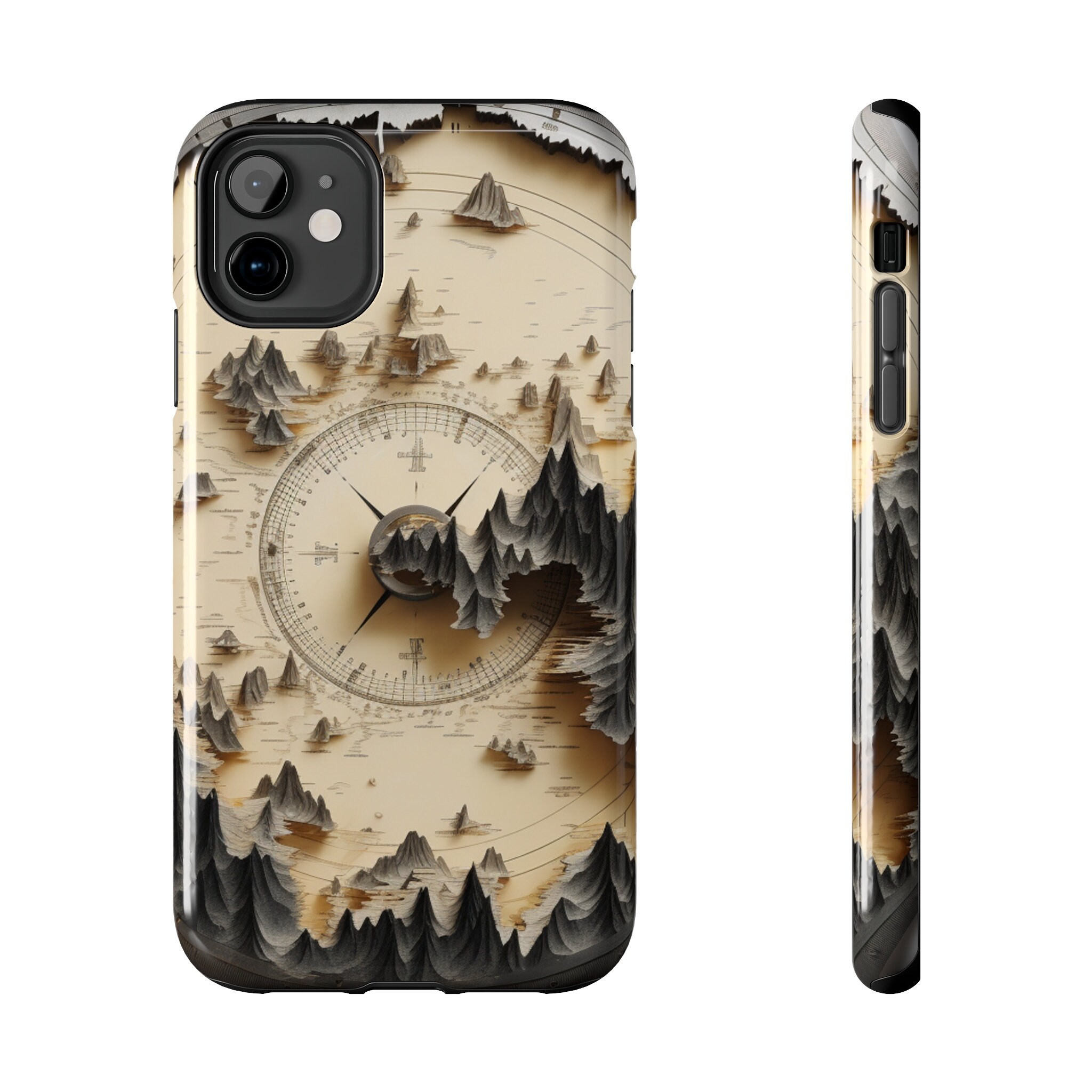 Map - Mountain Range - Ruler - Tough Phone Cases - Etsy