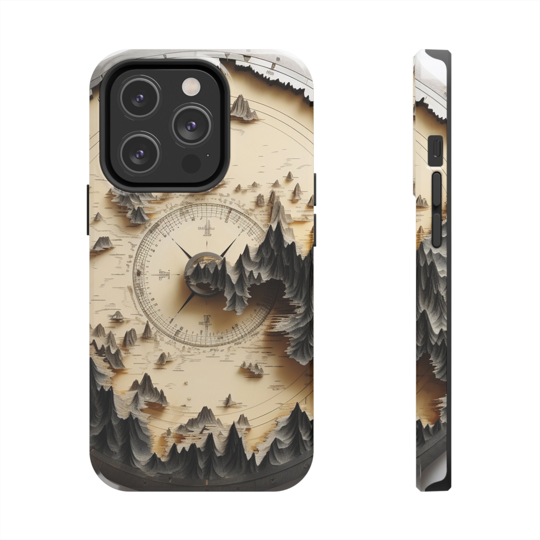 Iphone Case Ruler Map - Mountain Range - Ruler - Tough Phone Cases - Etsy