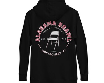 Alabama Brawl Hoodie, pelea frente al río, silla de metal, momentos inolvidables, sudadera con capucha, Montgomery Alabama