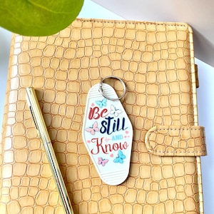 Be Still and Know Motel Keychain: Retro Christian Gift