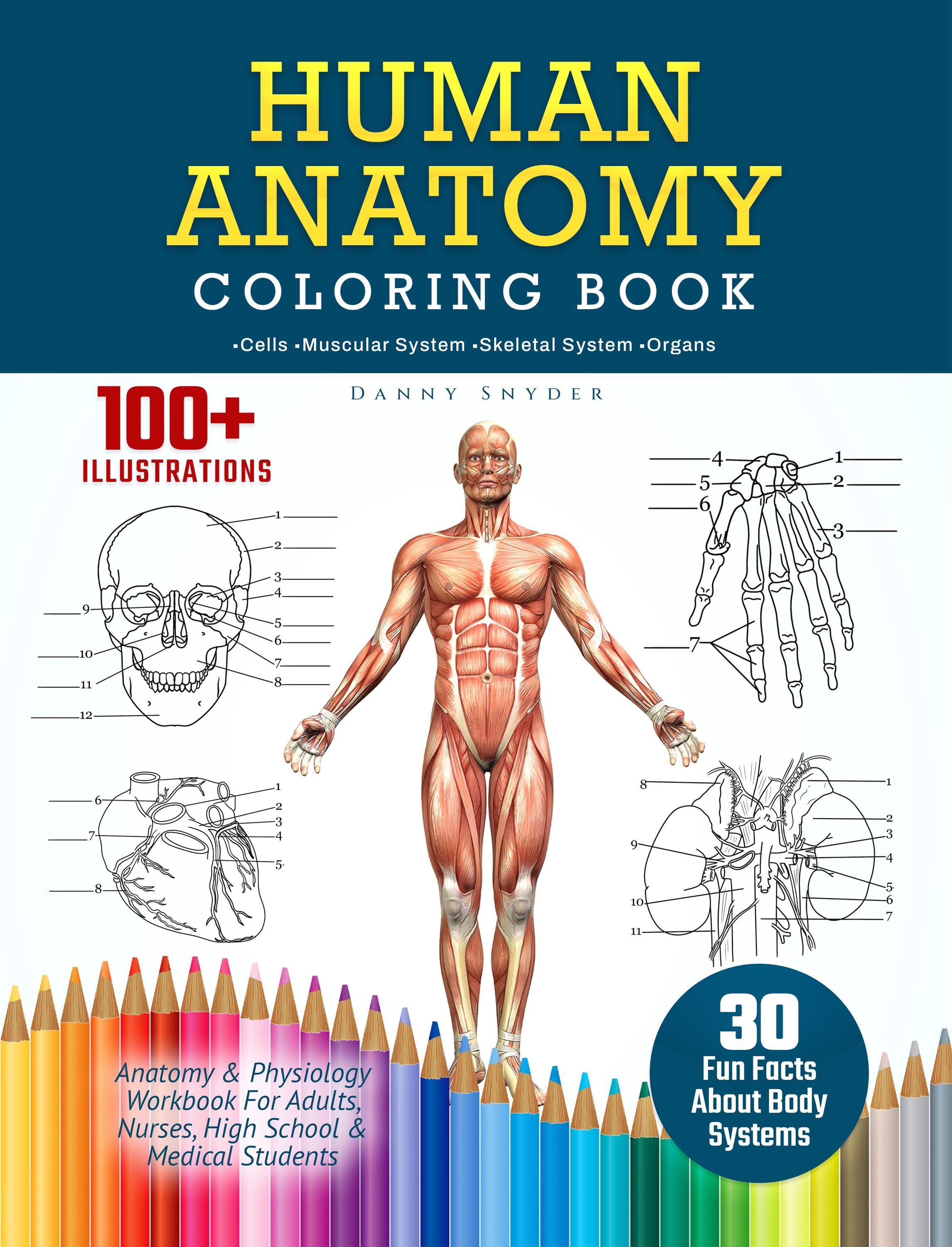 Human Anatomy Coloring Book: 100 Detailed Illustrations and Facts in an ...