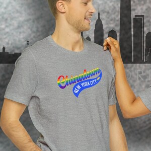 Chinatown Pride Letter Jacket, NYC, New York City, LGBTQ, New York City Pride, Rainbow Flag, unique pride gift, Manhattan, Big Apple