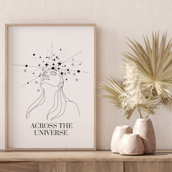 Across the Universe print, Mystic print, Minimalist Wall Art