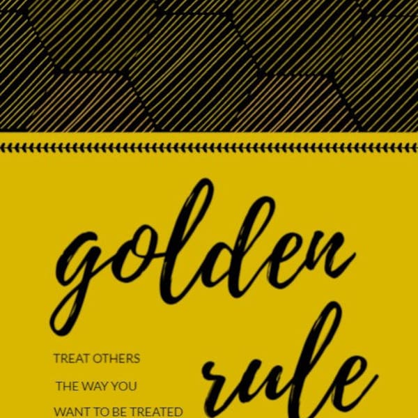Golden Rule Sign Etsy