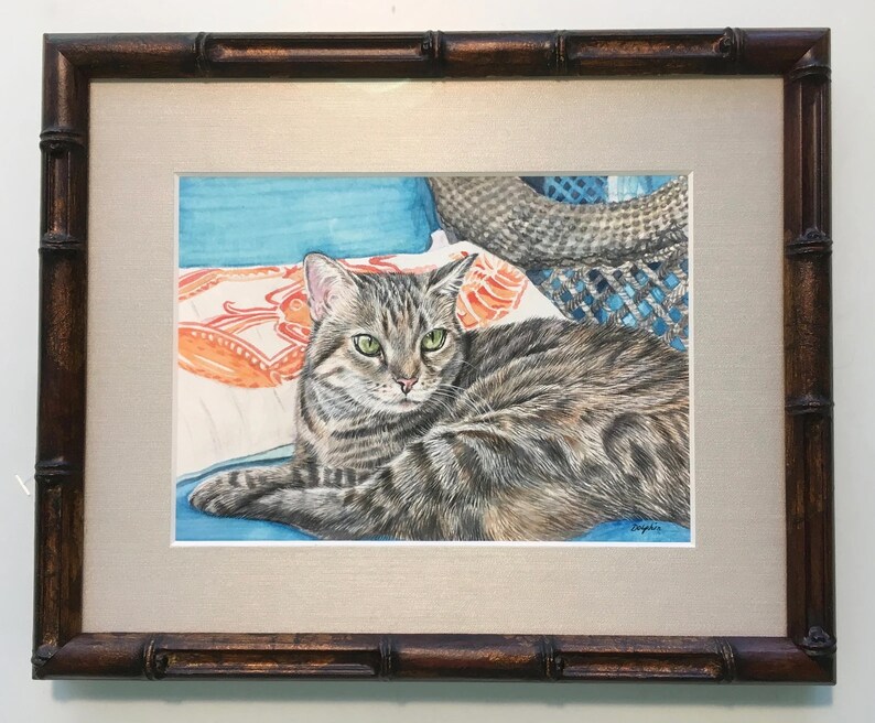 Tabby Cat Original Watercolor Painting - Etsy