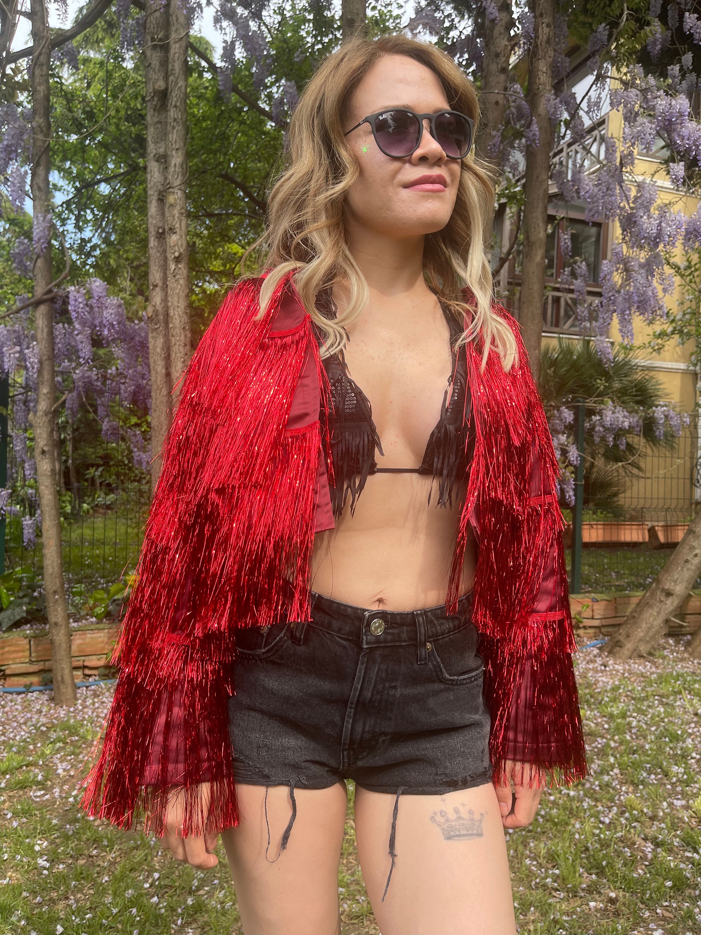 ジャケット・アウター - 80s,90s Slim fringe jacket edie like Vintage 1980s Leather Fringe Jacket - Etsy