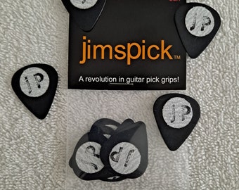 Jimspick Cirlce thin black guitar grip picks