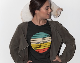 Music Note T-Shirt - Vintage Musical Retro Tee - Gift for Musician