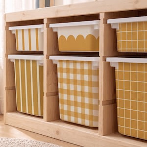 IKEA Trofast vinylsticker, mosterdgele matte sticker in de maten S-XL