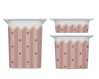 IKEA Trofast Box Stickers | Pink Collection | Wave Edge Vinyl Decals | 6 Patterns | Mix & Match Drawer Decor | Easy Peel IKEA Hack