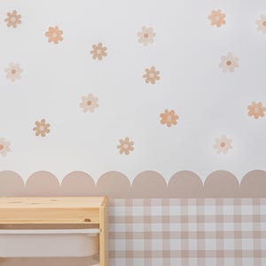 Fiori decorativi: adesivo da parete con margherite (finitura opaca) - Adesivi con margherite per la decorazione della cameretta dei bambini, rimovibili e facili da applicare