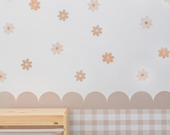 Decorative Flowers: Daisy Wall Decal (matte finish) - Daisy Flower Stickers for Nursery Decor, Removable & Easy to Apply