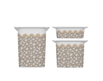 IKEA Trofast Box Stickers | Garden Collection | Wave Edge Vinyl Decals | Floral Drawer Decor | 4 Patterns | Easy Peel IKEA Hack