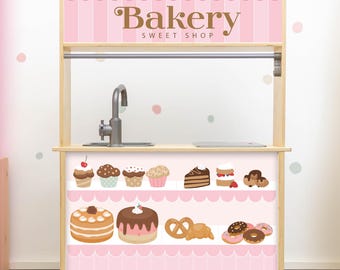 IKEA DUKTIG Kitchen Makeover, Bakery Sticker, Imaginative Playtime Fun