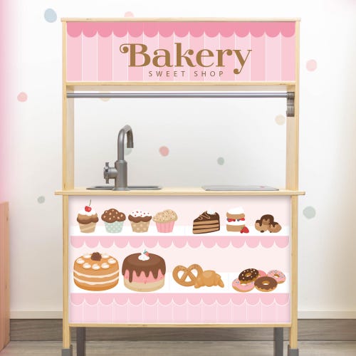 Relooking de cuisine IKEA DUKTIG, autocollant de boulangerie, plaisir de jeu imaginatif